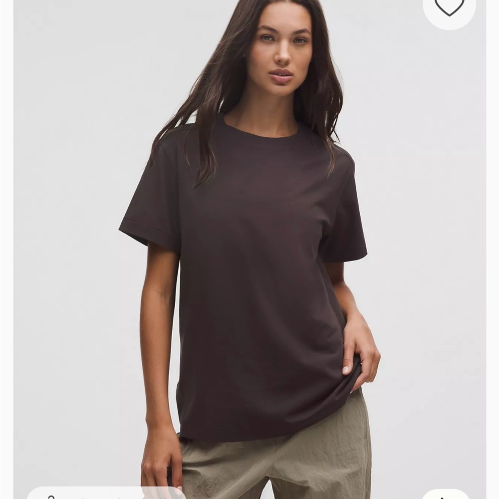 NWT Lululemon All Yours Organic Cotton Crewneck T-Shirt in Sequoia Size XS